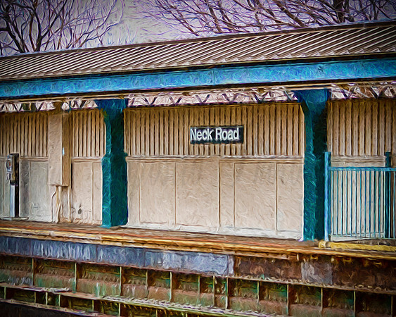 Neck Road Station in oil