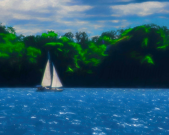 Sailing Brooklyn Waters in oil