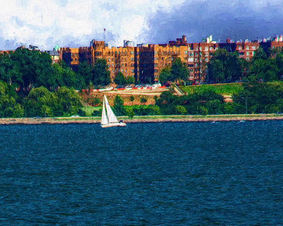 Sunny day in Brooklyn (simulated painting)