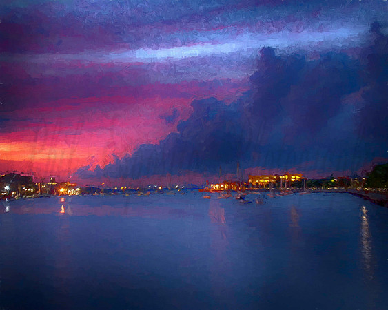 Sunrise over Sheepshead Bay in Oil